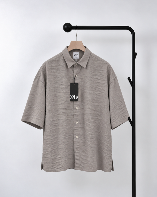 پیراهن نخی باکسی برند ZARA