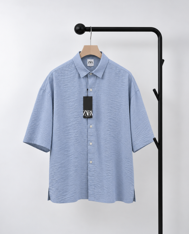 پیراهن نخی باکسی برند ZARA