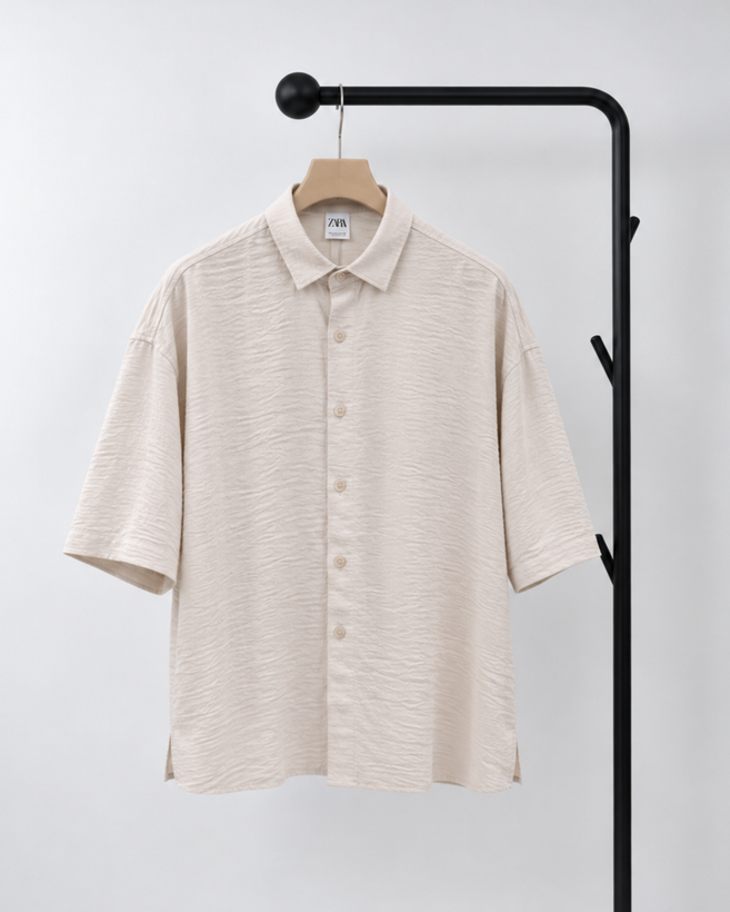 پیراهن نخی باکسی برند ZARA