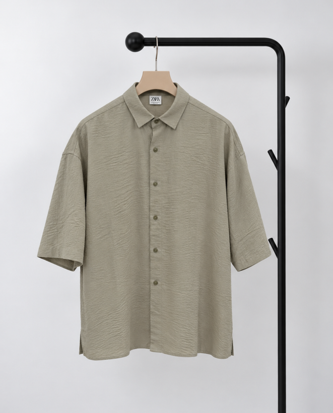 پیراهن نخی باکسی برند ZARA