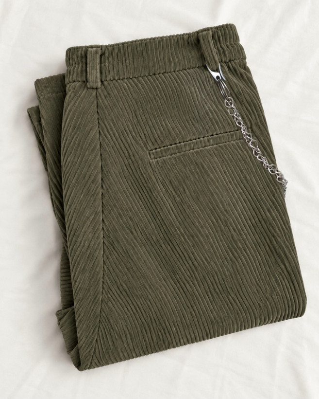 شلوار جاگر مخمل کبریتی داخل پشمی نیم بگ SCOTCH & SODA